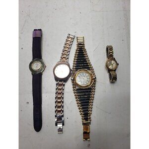 Lot Of 4 Mixed Women Watches Waltham Marie Lourdes Pierre Nicol Untested